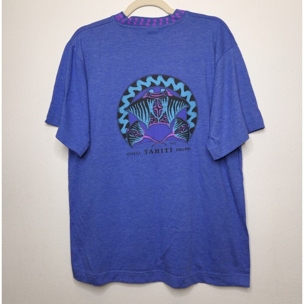 Vintage Surf Surfing Bora Bora Tahiti Shirt Banana Beach Nature Art Double Sided